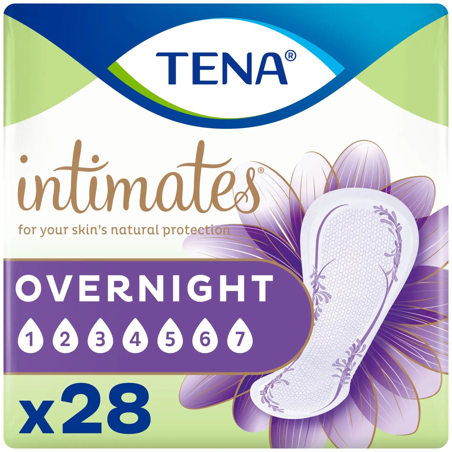 Tena Intimates Extra Coverage Overnight Pads, 28 count - The Fresh