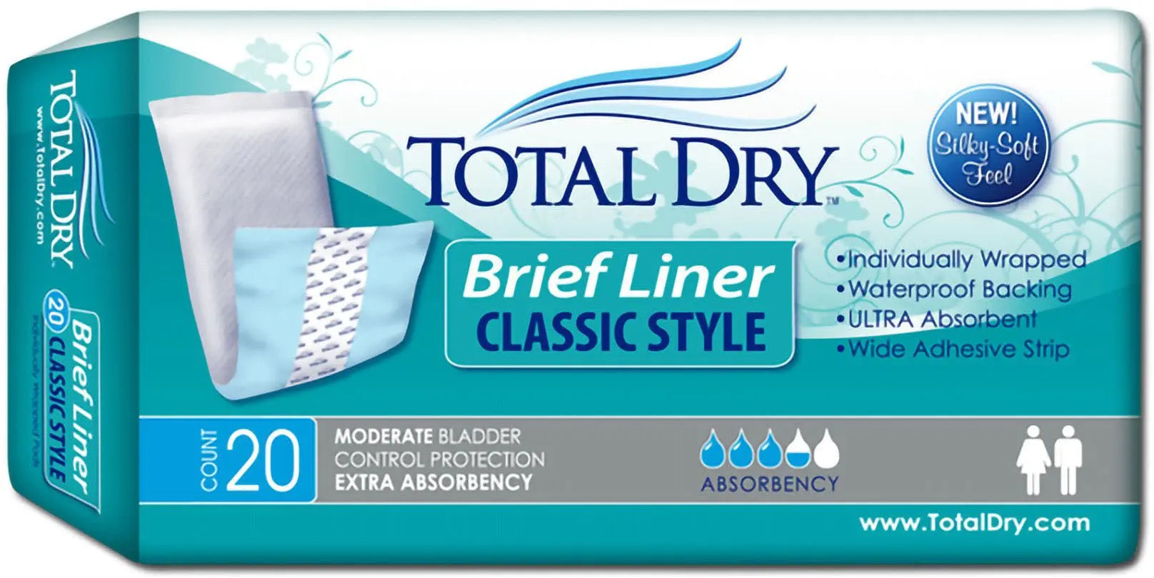 TotalDry Classic Style Brief Liner