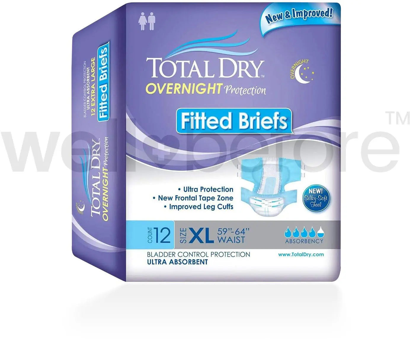 TotalDry Overnight Fitted Briefs