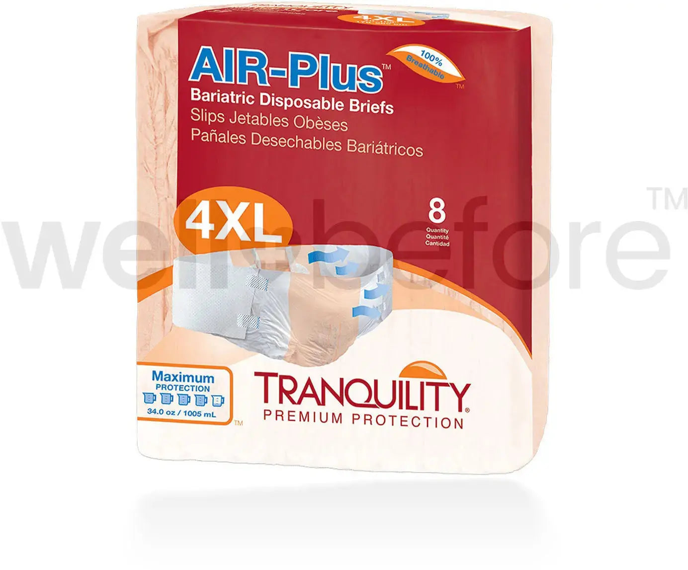 Tranquility AIR-Plus Bariatric Disposable Briefs