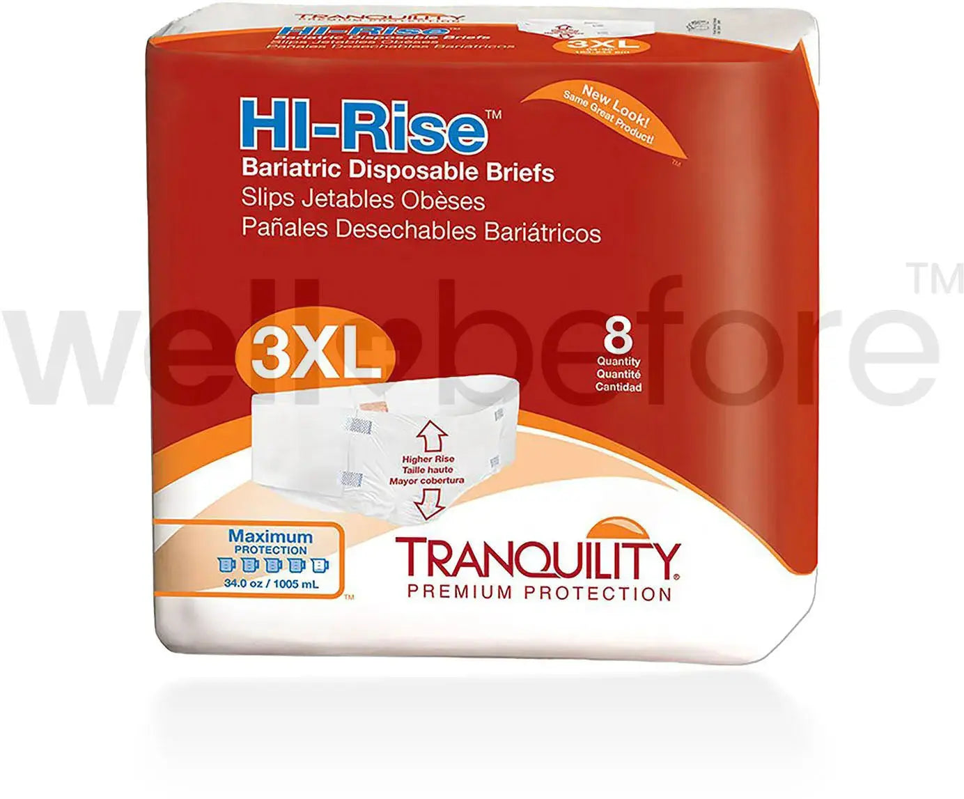 Tranquility Hi-Rise Bariatric Briefs