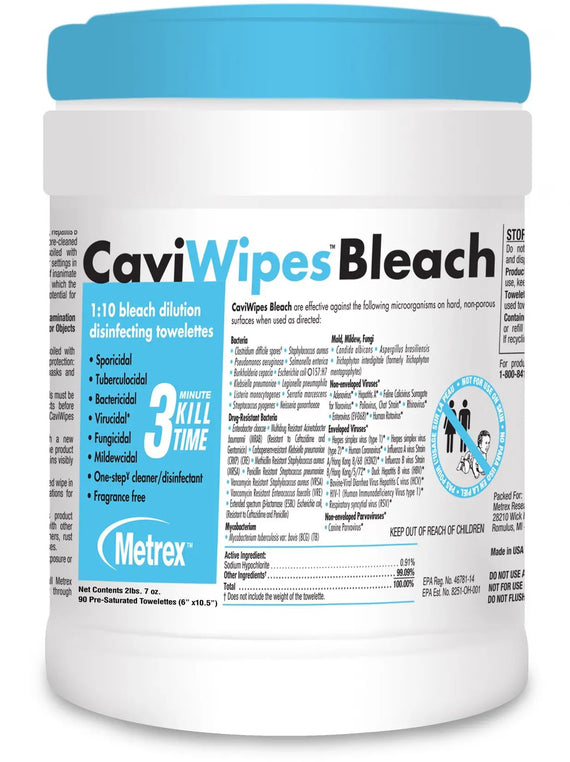 Metrex CaviWipes Bleach Disinfecting Towelettes