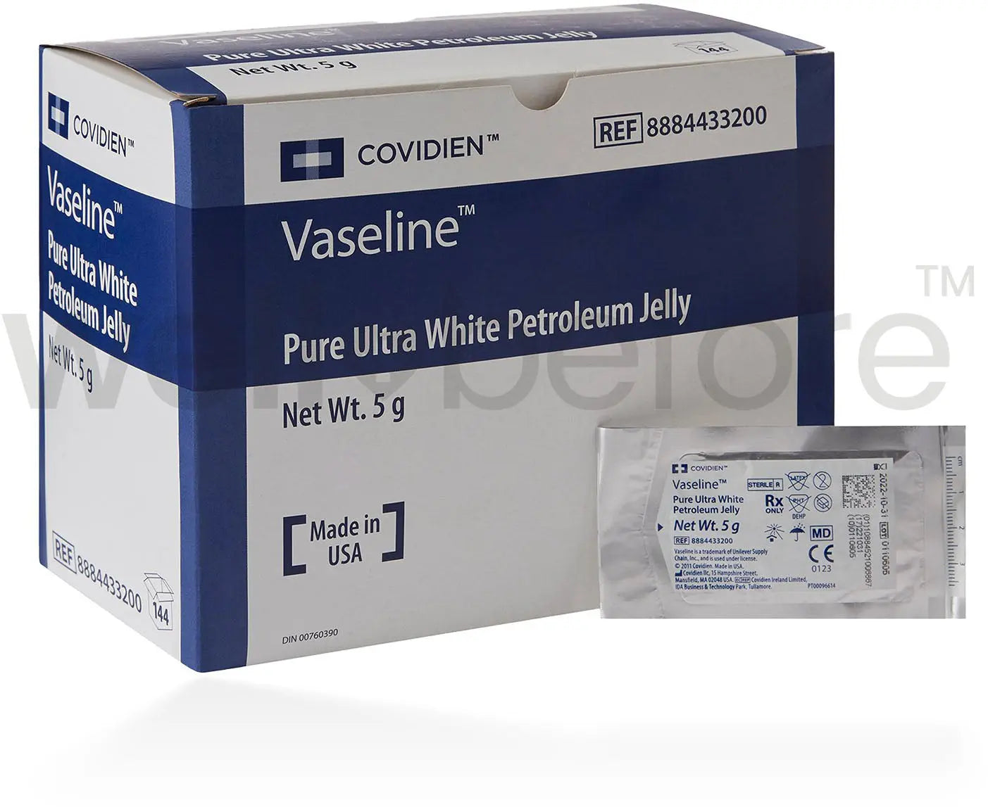 Cardinal Health Vaseline Pure Ultra White Petroleum Jelly Sterile