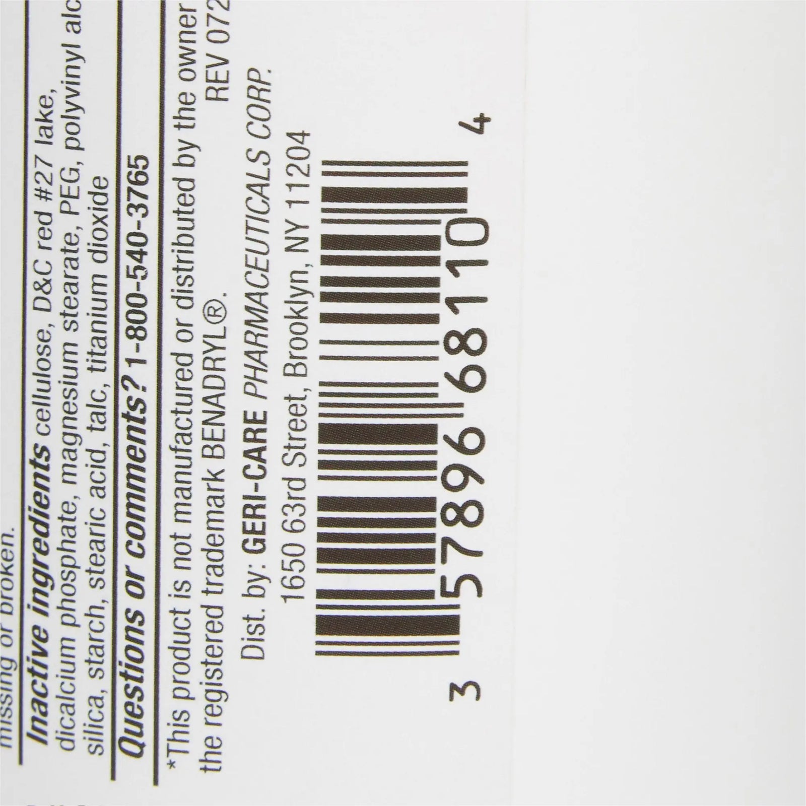 Geri-Care Geri-Drill Allergy Relief Antihistamine