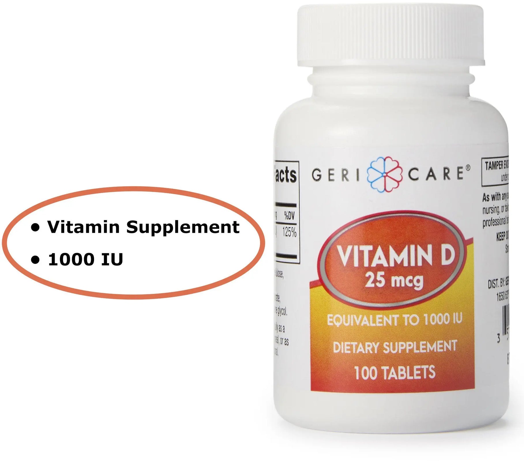 Geri-Care Vitamin D Dietary Supplement