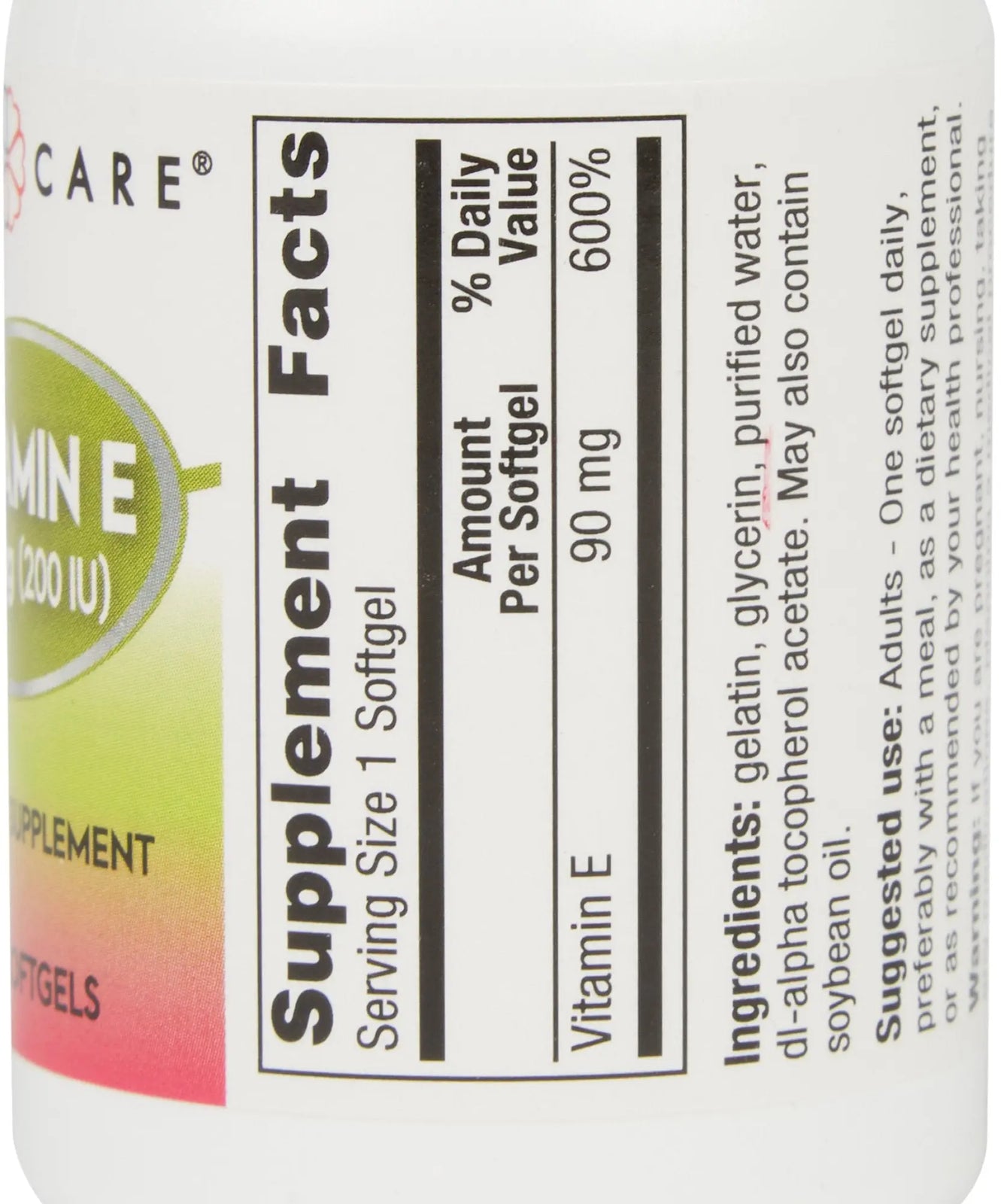 Geri-Care Vitamin E Dietary Supplement