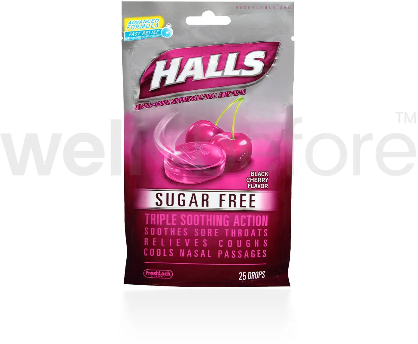 HALLS Sugar-Free Triple Soothing Action