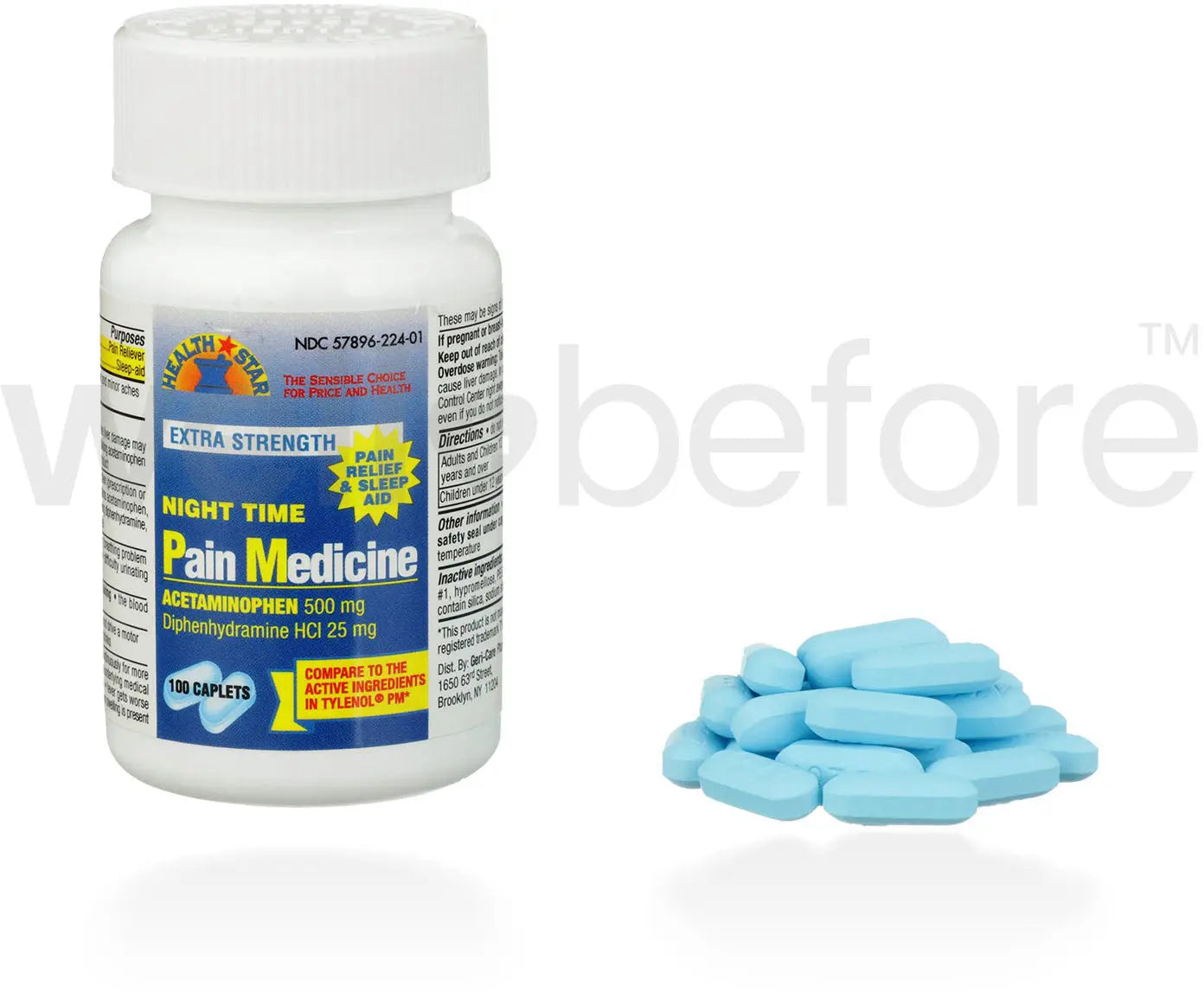 Health-Star Extra Strength Night Time Pain Medicine