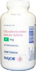 MAJOR Chlorpheniramine Maleate Tablets Antihistamine