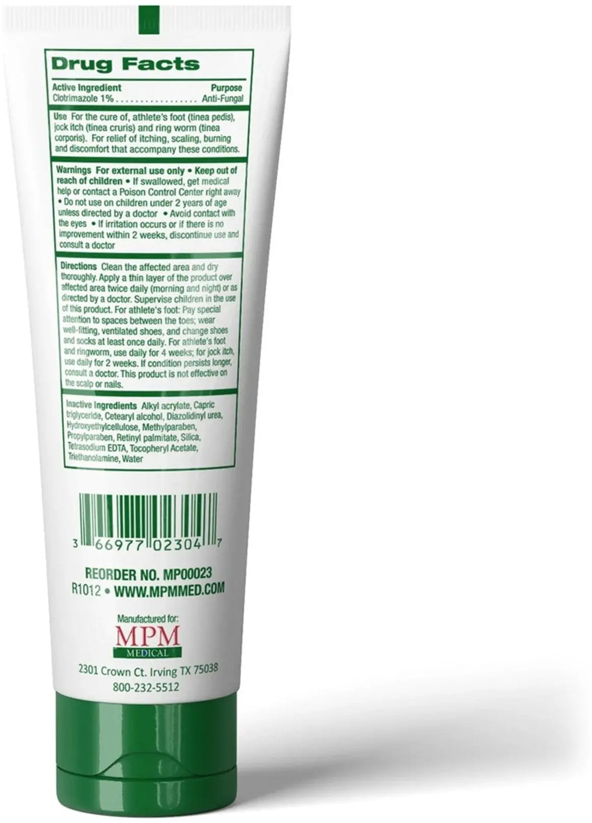 MPM Medical Anti-Fungal Cream With 1% Clotrimazole