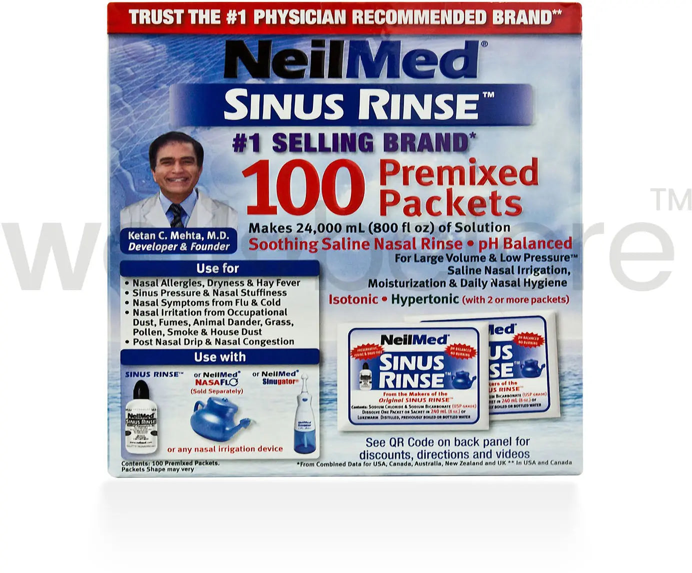 NeilMed Sinus Rinse Refill Kit