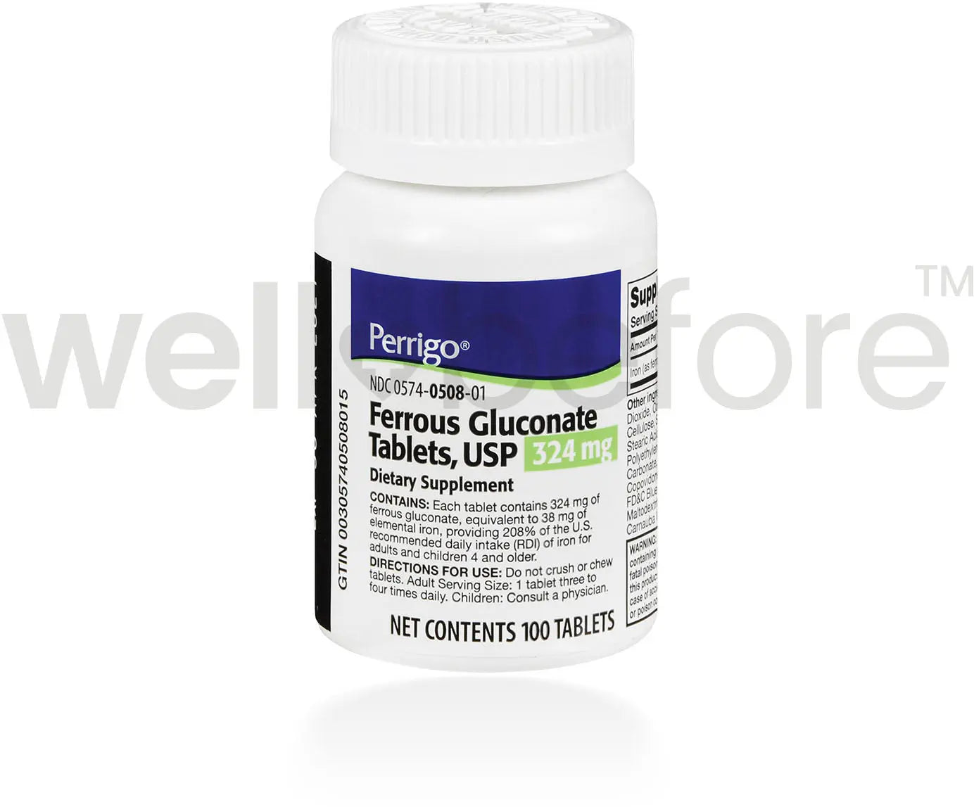 Perrigo Ferrous Gluconate Tablets