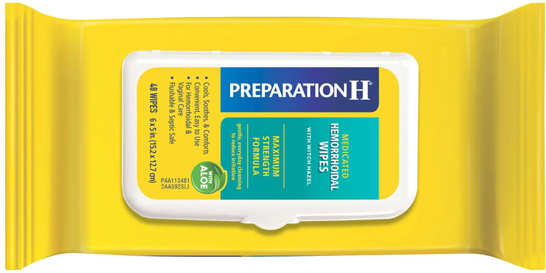 Preparation H Hemorrhoid Relief Medicated Wipes Maximum Strength Formula