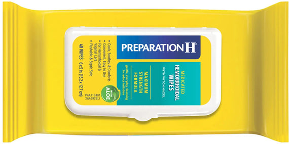 Preparation H Hemorrhoid Relief Medicated Wipes Maximum Strength Formula