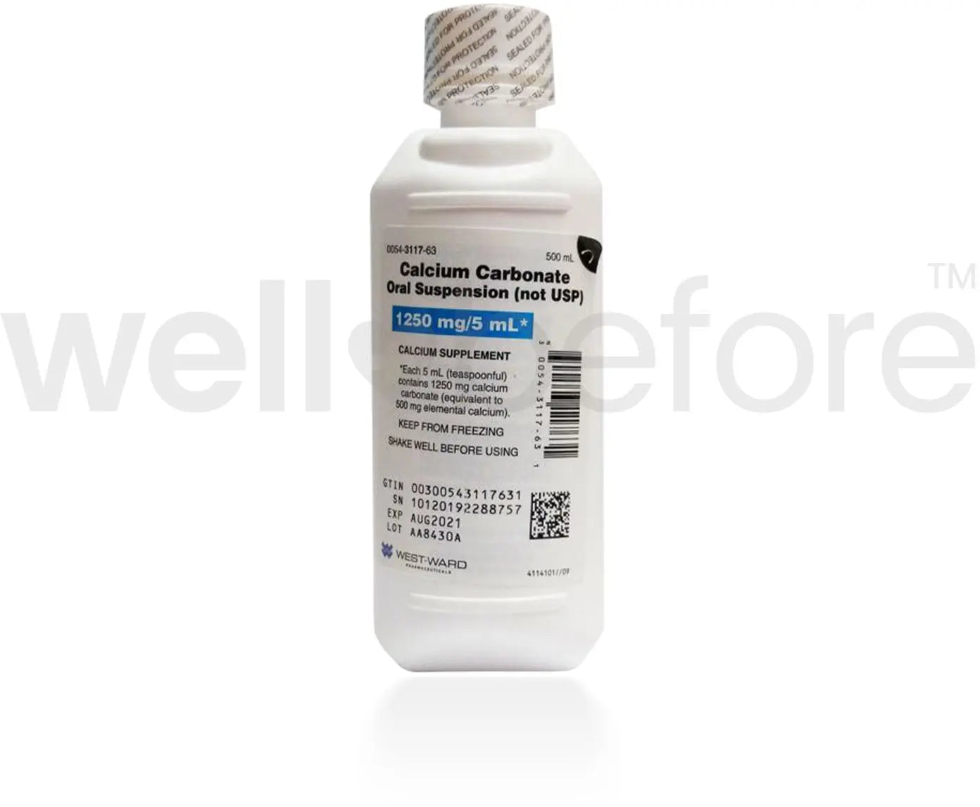 Roxane Laboratories Calcium Carbonate Oral Suspension Supplement