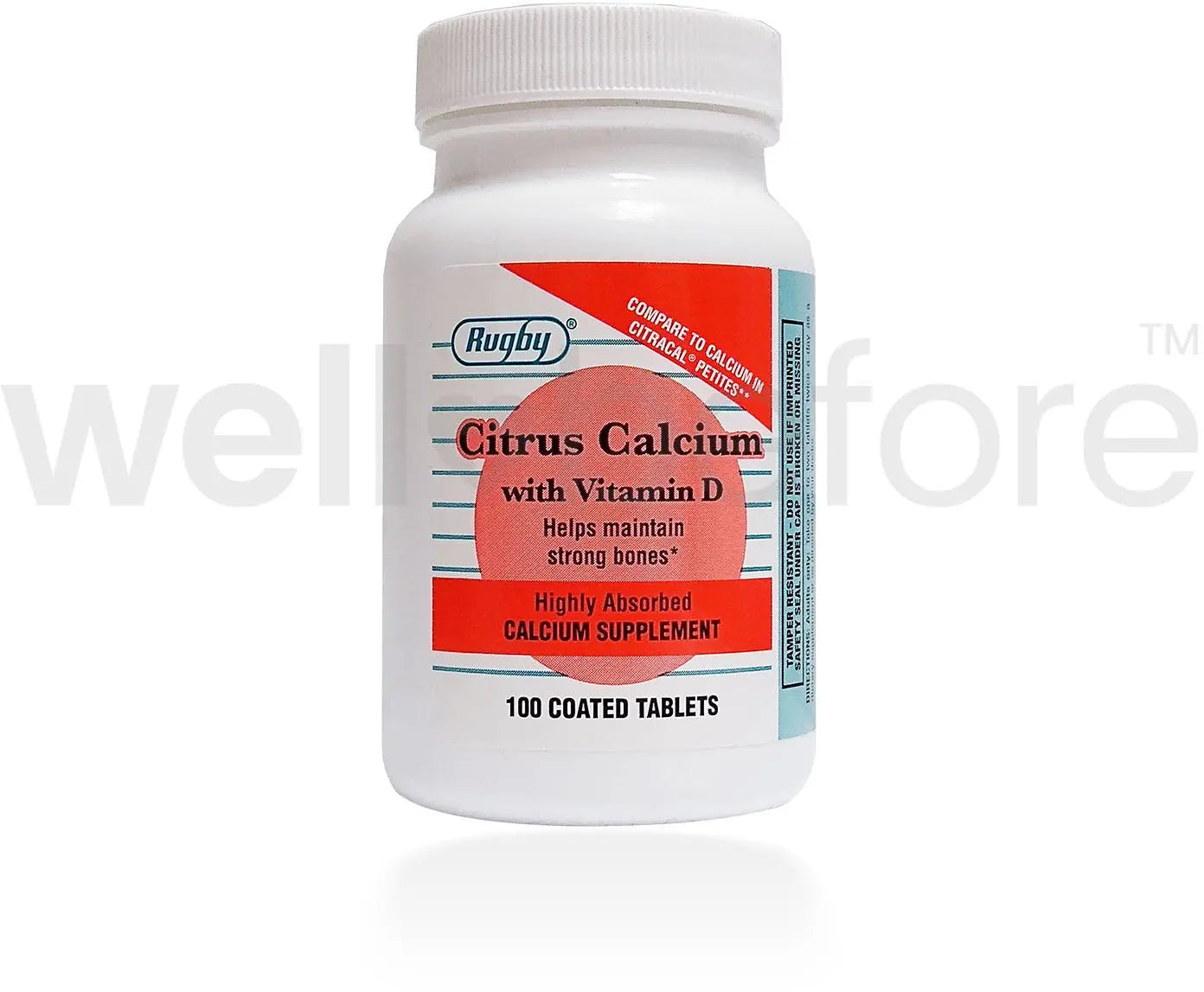 Rugby Citrus Calcium with Vitamin D Supplement