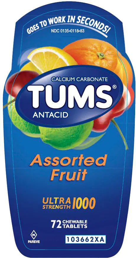 TUMS Calcium Carbonate Antacid Ultra Strength
