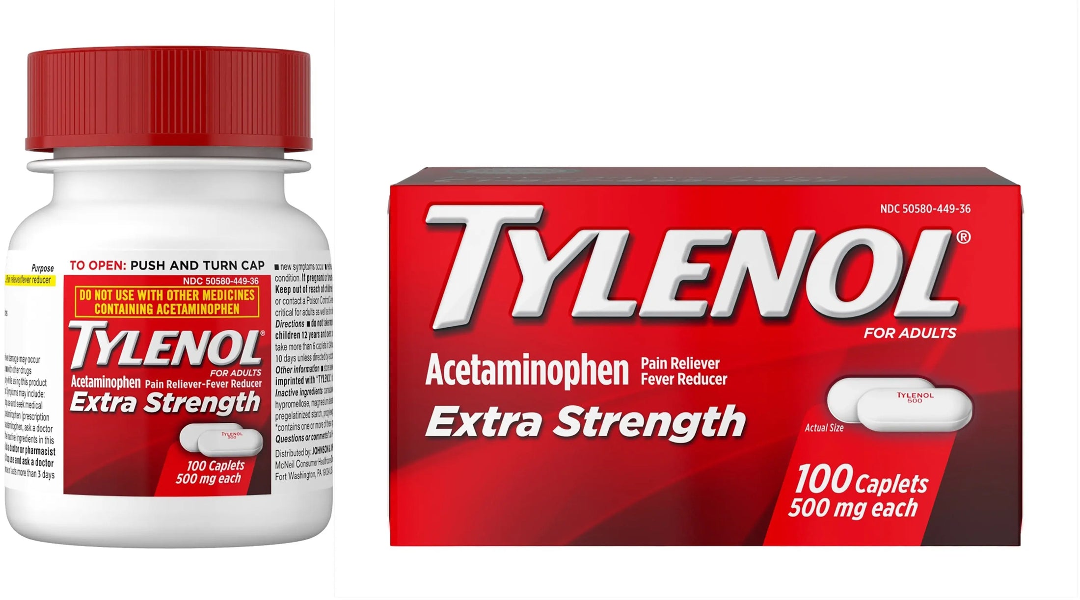 Tylenol Acetaminophen Pain Reliever