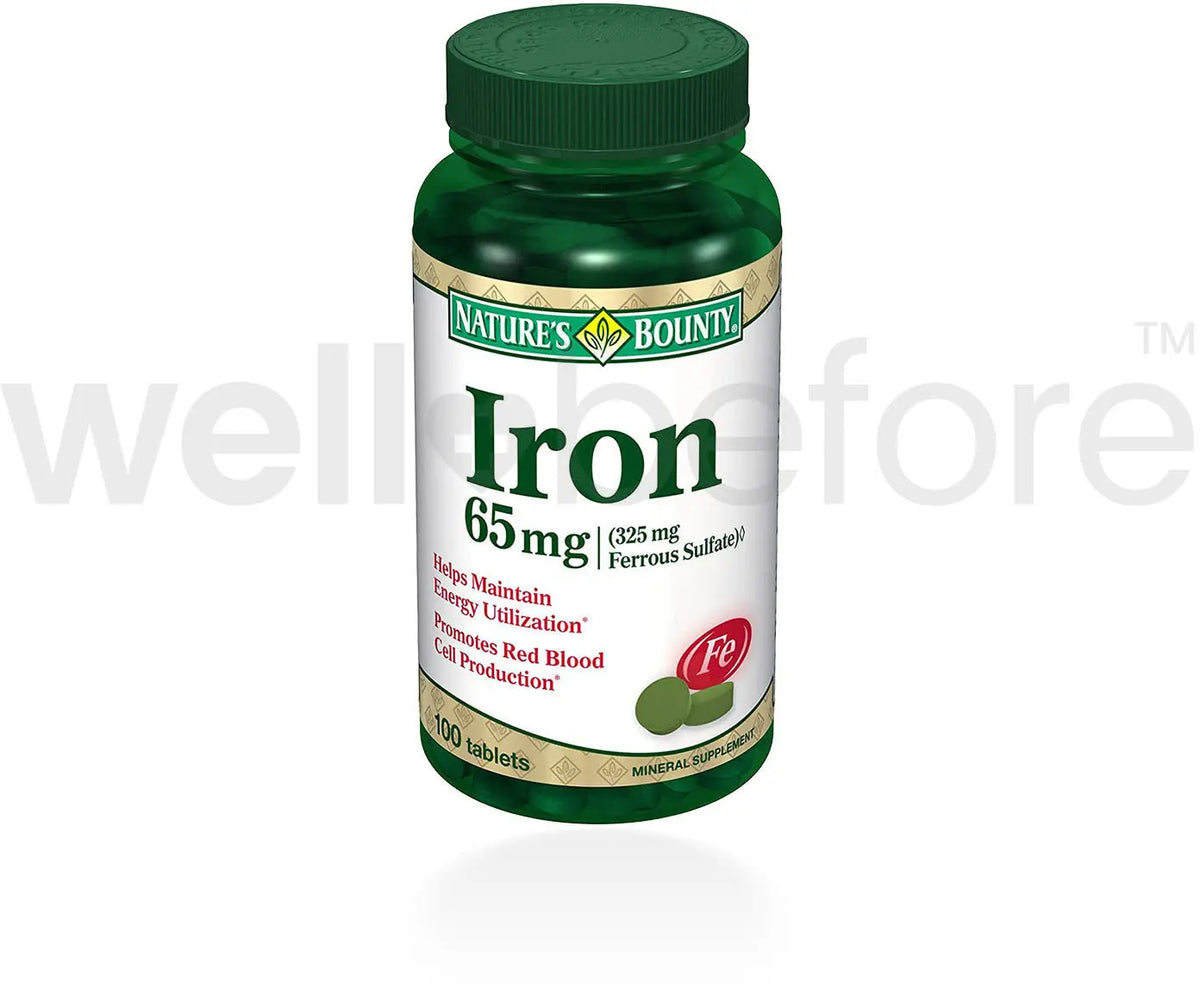 US Nutrition Natures Iron Ferrous Sulfate Supplement