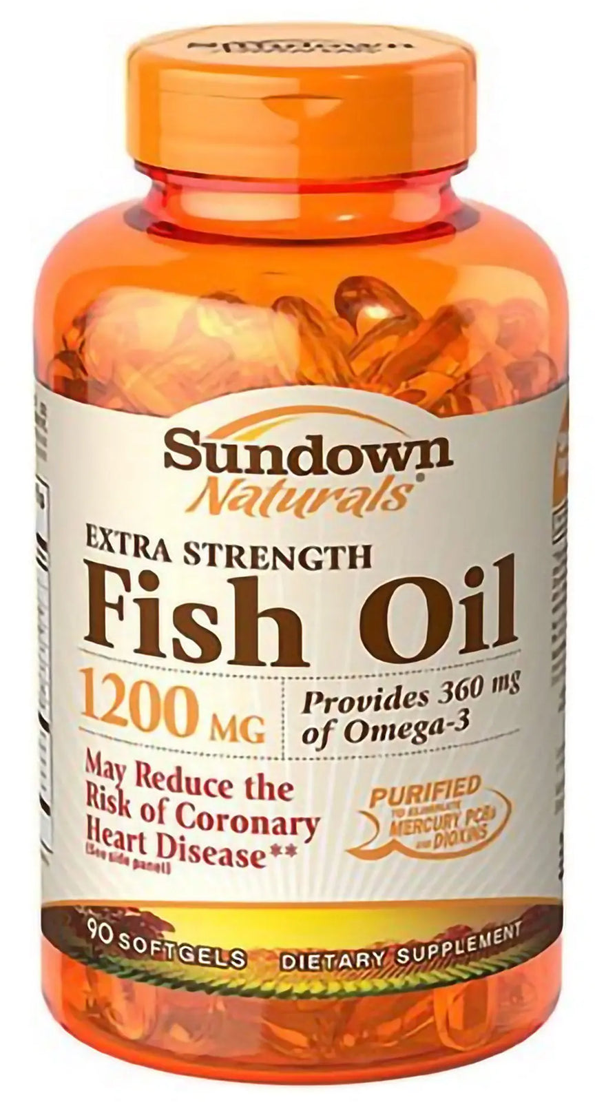 US Nutrition Sundown Naturals Fish Oil Omega-3 Supplement