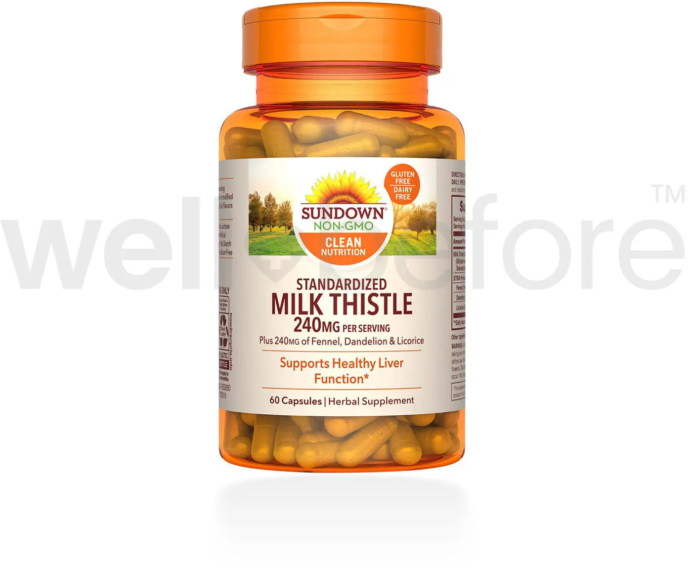 US Nutrition Sundown Naturals Milk Thistle Xtrac Herbal Supplement