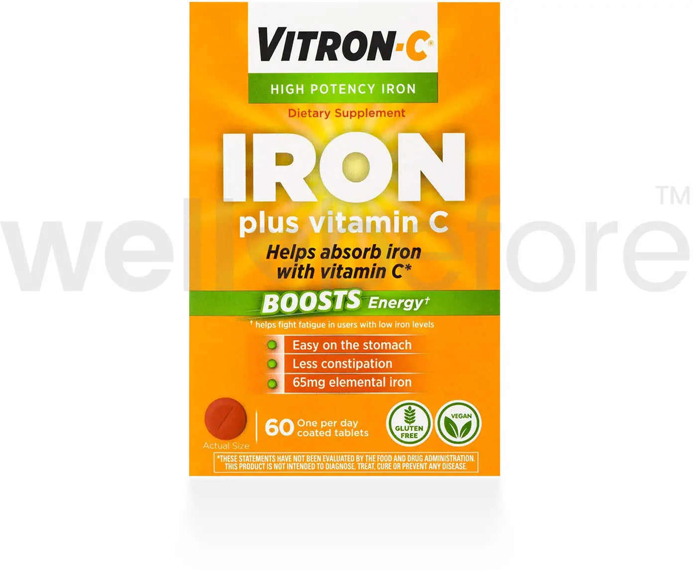 Vitron-C High Potency Iron Plus Vitamin C Dietary Supplement