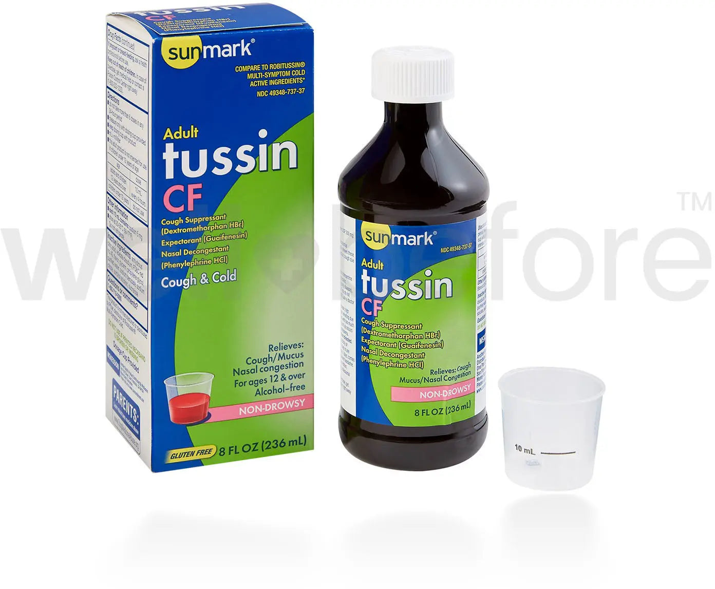 sunmark Adult Tussin CF Cough & Cold Reliever