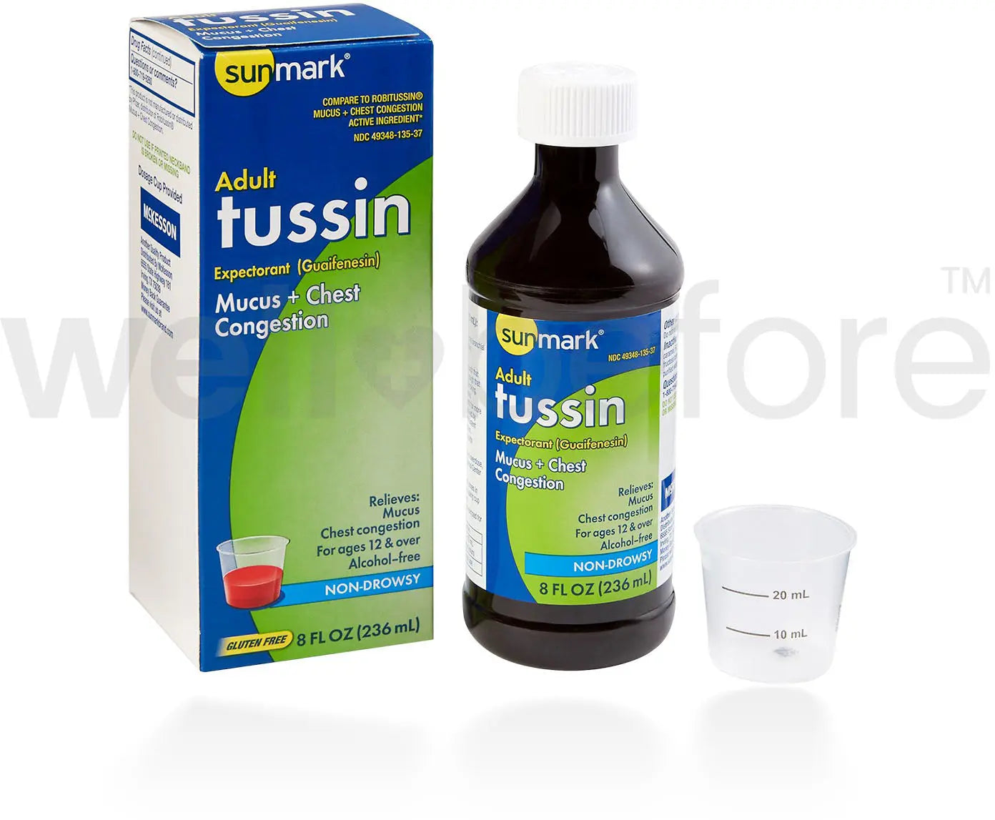 sunmark Adult Tussin Mucus  Chest Congestion Expectorant