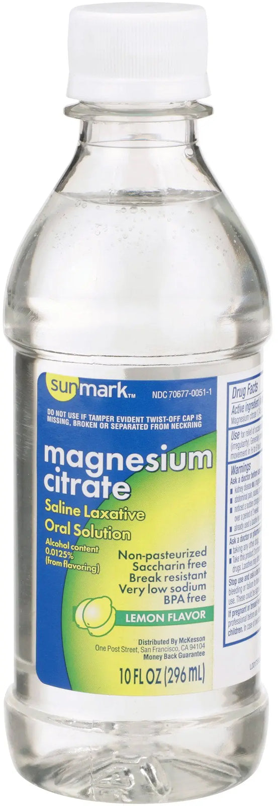 sunmark Magnesium Citrate Saline Laxative Lemon Flavored