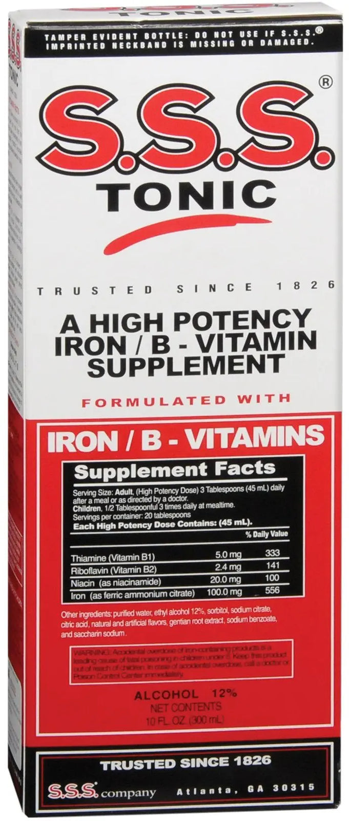 S.S.S. Tonic A High Potency Iron / B Vitamin Supplement