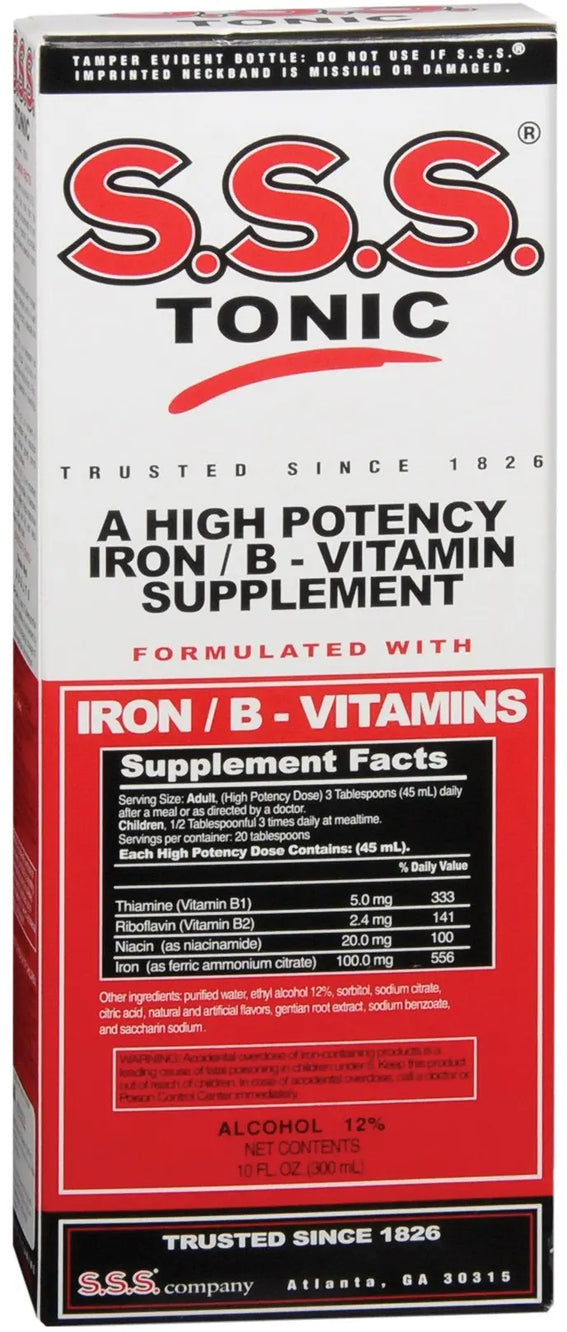 S.S.S. Tonic A High Potency Iron / B Vitamin Supplement