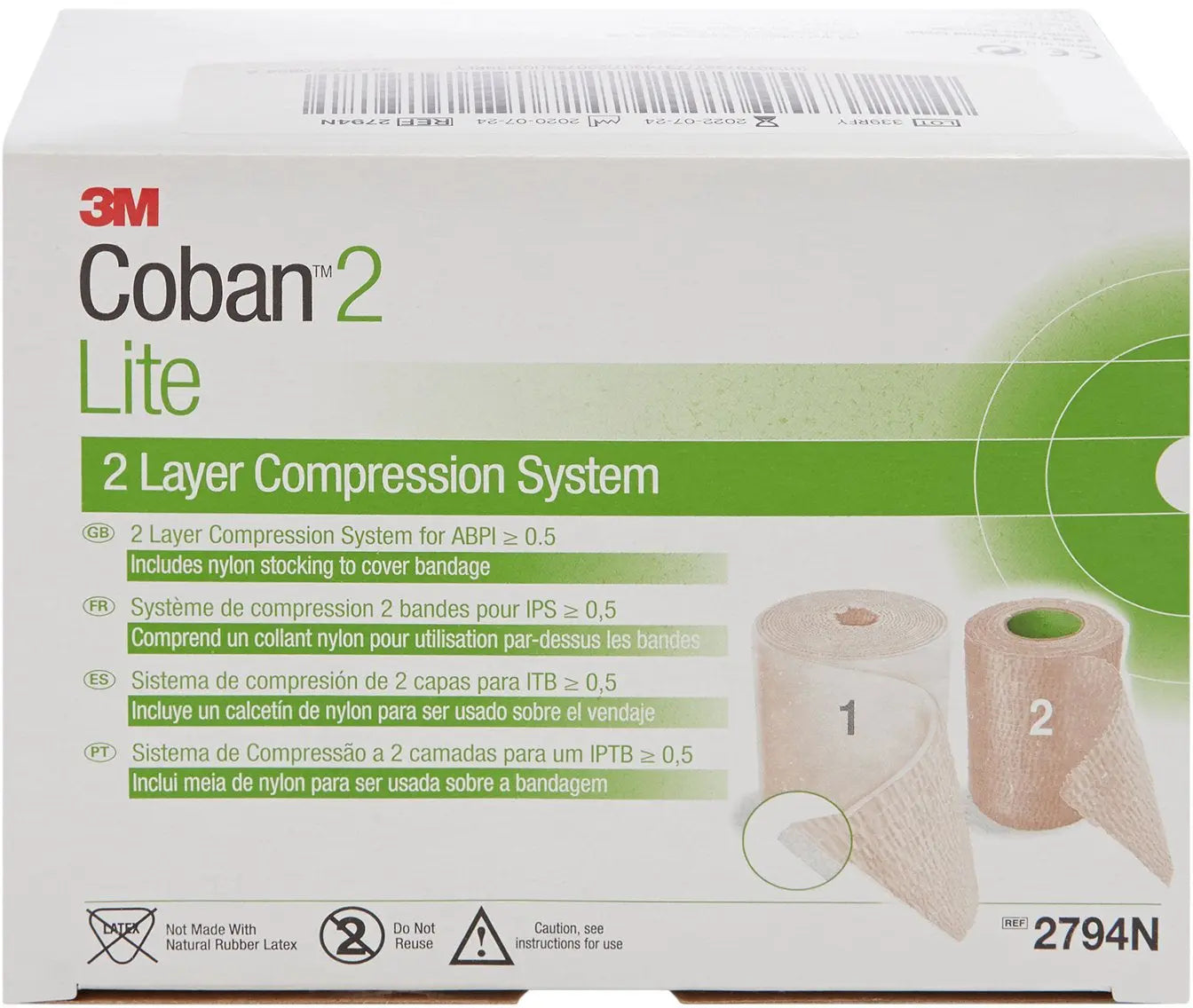 3M Coban 2 Lite Two-Layer Compression System with Stocking