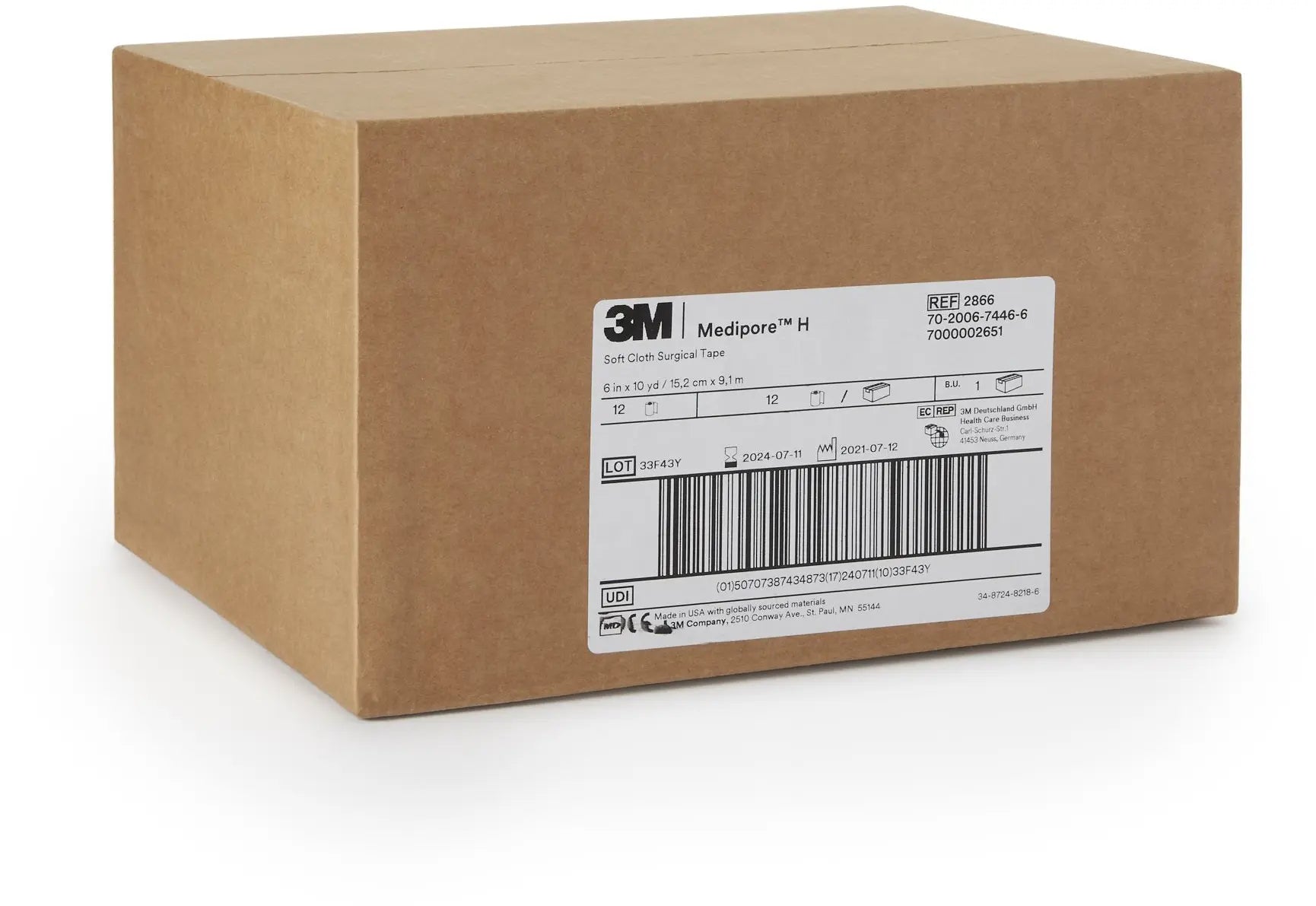 3M Medipore H Water Resistant Cloth Surgical Tape