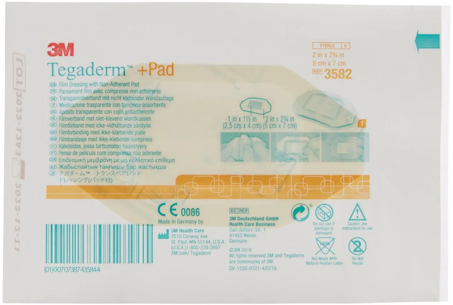 3M Tegaderm Pad Film Dressing with Non-Adherent Pad