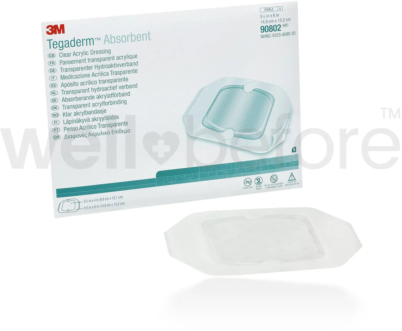 3M Tegaderm Absorbent Clear Acrylic Dressing