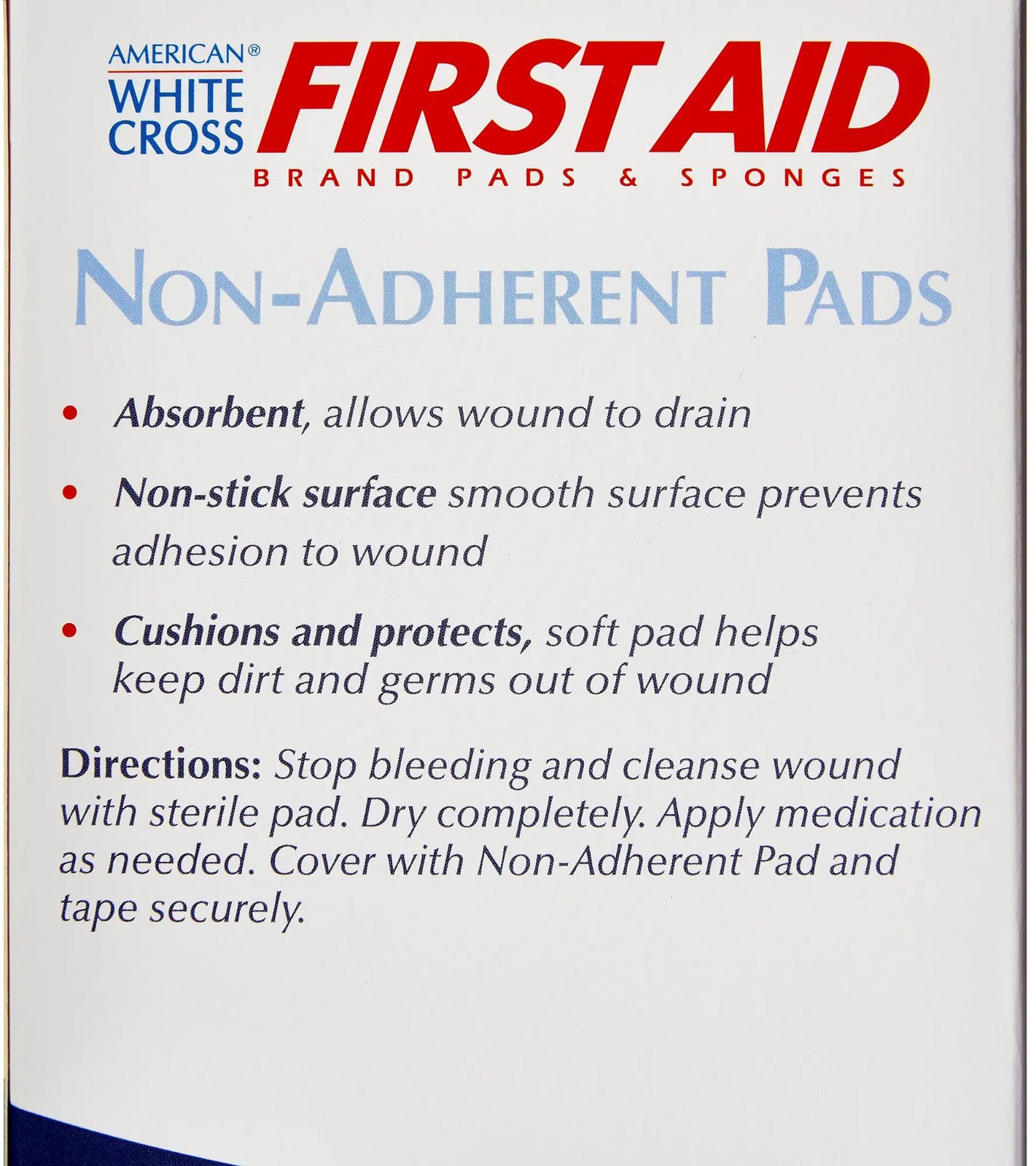 American White Cross First Aid Non Adherent Pad