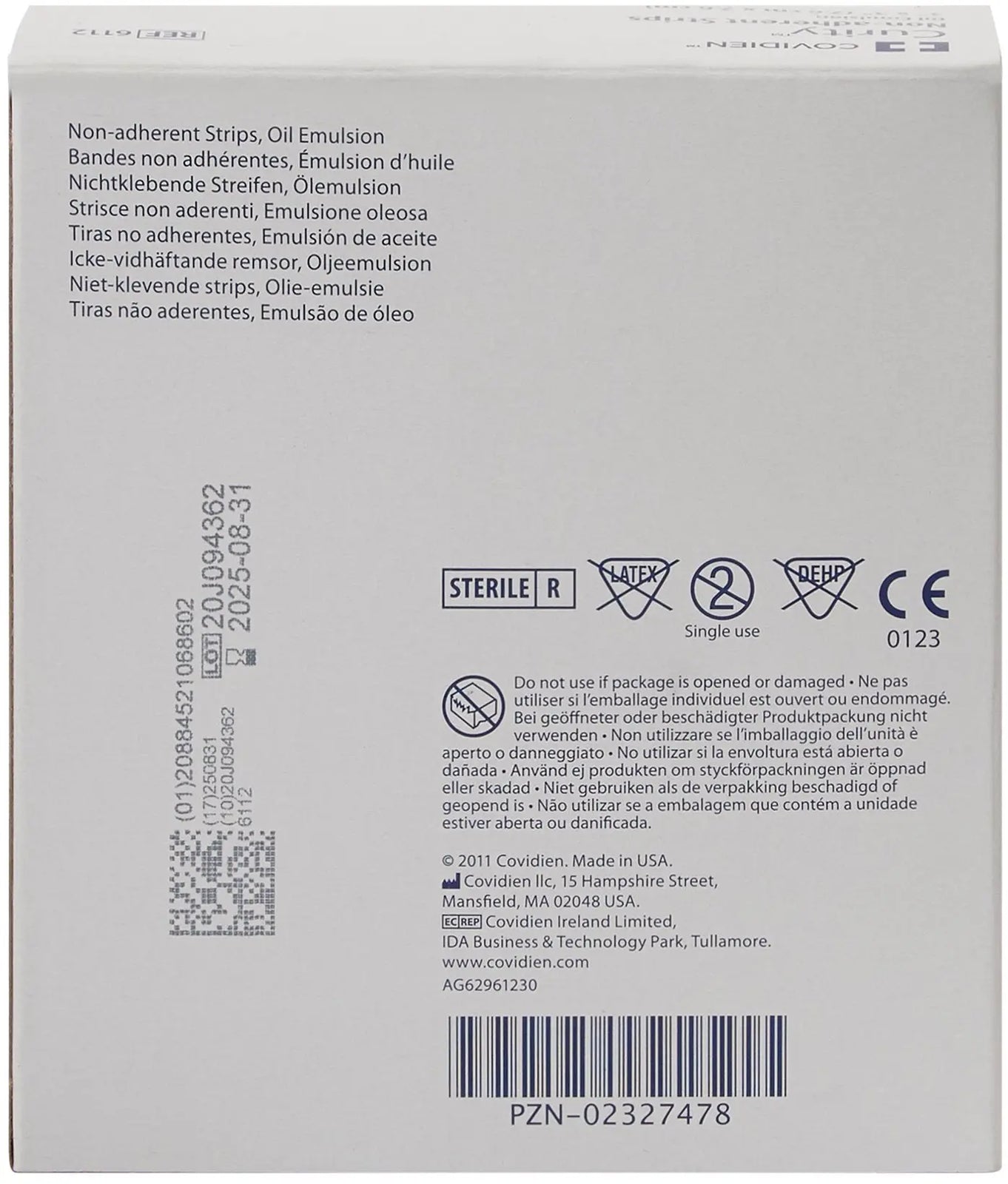 COVIDIEN Curity Non-Adherent Strips