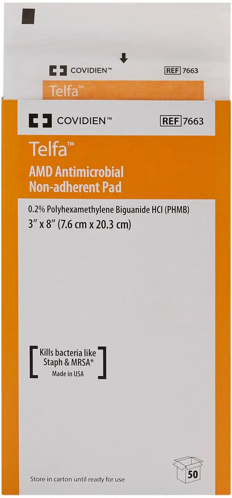 COVIDIEN Telfa AMD Antimicrobial Non-Adherent Dry Dressings