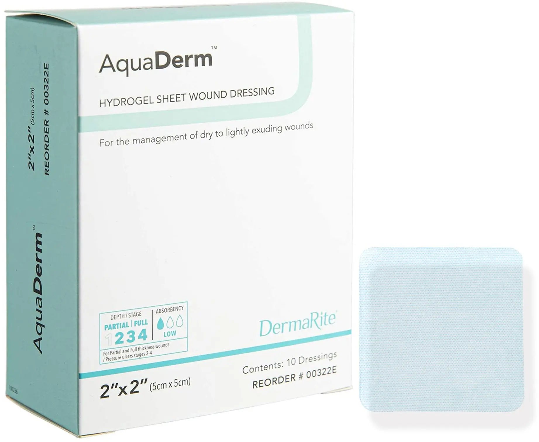DermaRite AquaDerm Hydrogel Sheet