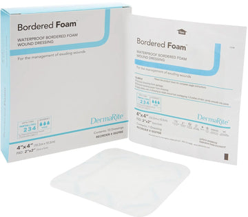DermaRite Bordered Foam Waterproof Bordered Foam Wound Dressing