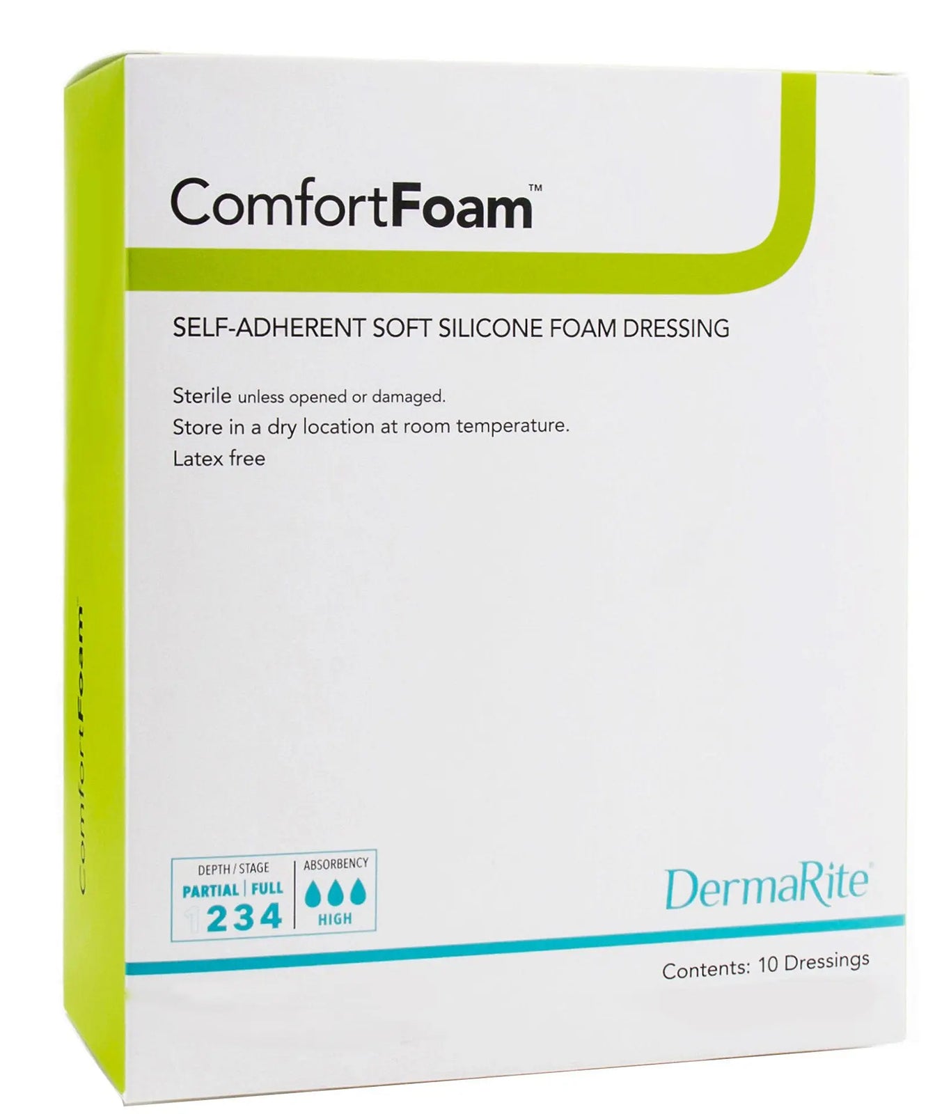 DermaRite ComfortFoam Self-Adherent Soft Silicone Foam Dressing