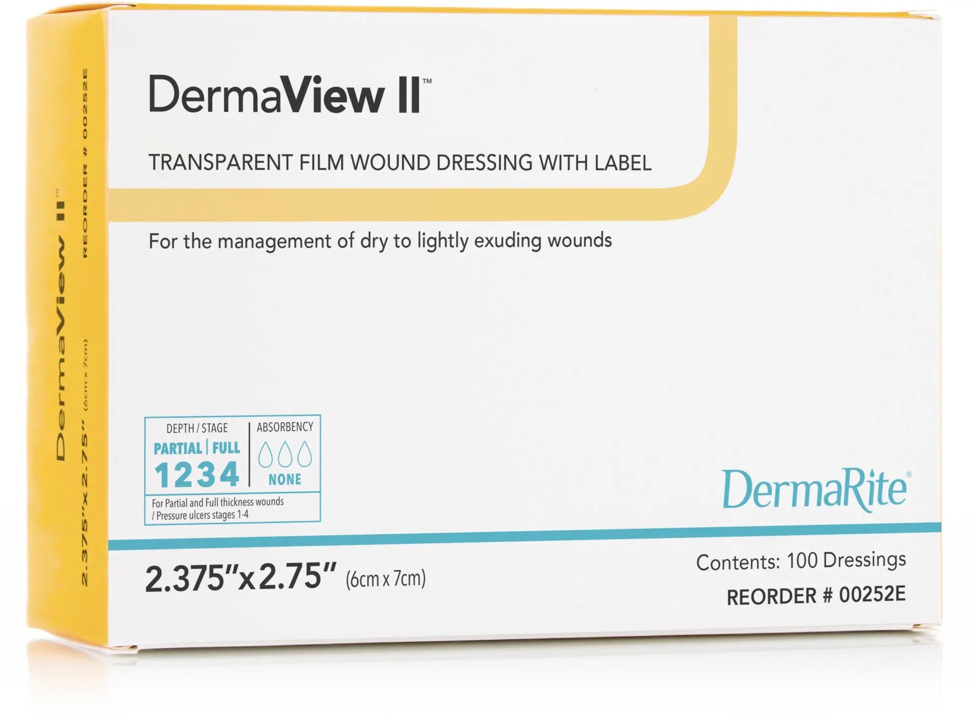 DermaRite DermView II Transparent Film Dressing