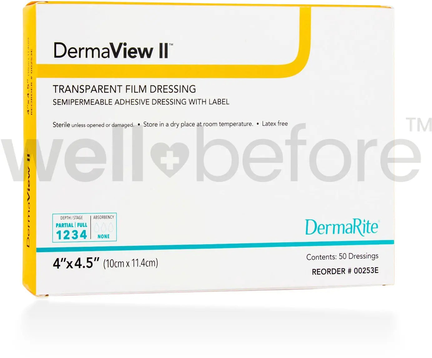 DermaRite DermView II Transparent Film Dressing