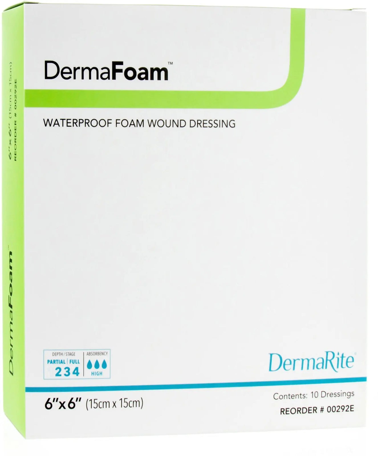 DermaRite DermaFoam Waterproof Foam Wound Dressing