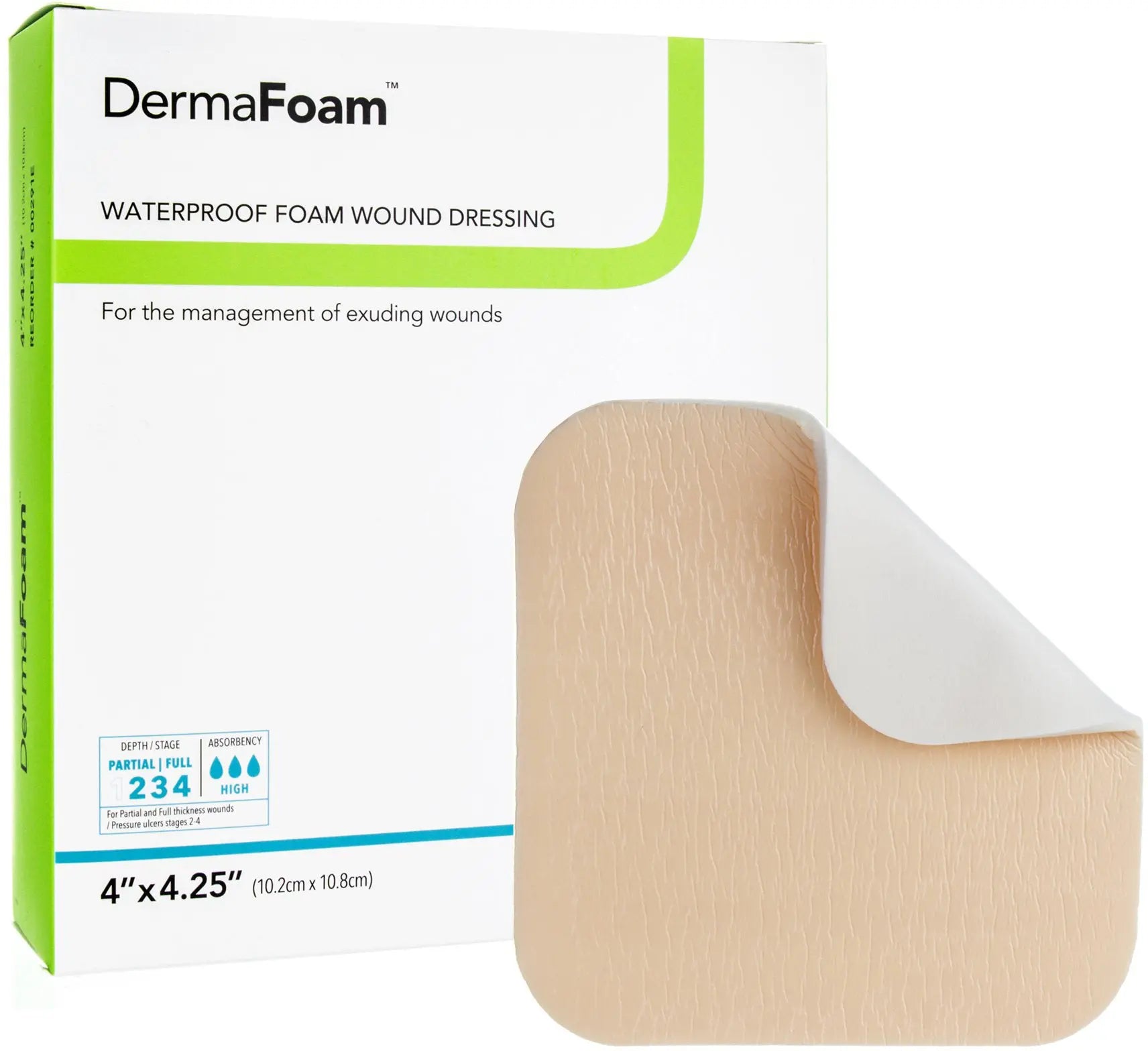 DermaRite DermaFoam Waterproof Foam Wound Dressing