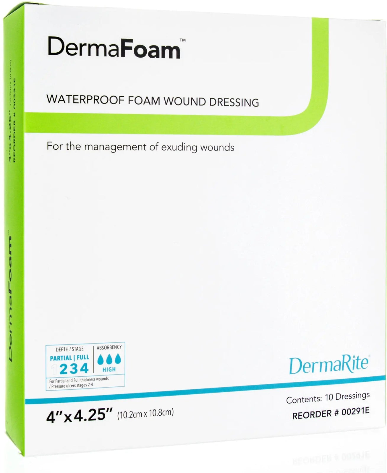 DermaRite DermaFoam Waterproof Foam Wound Dressing