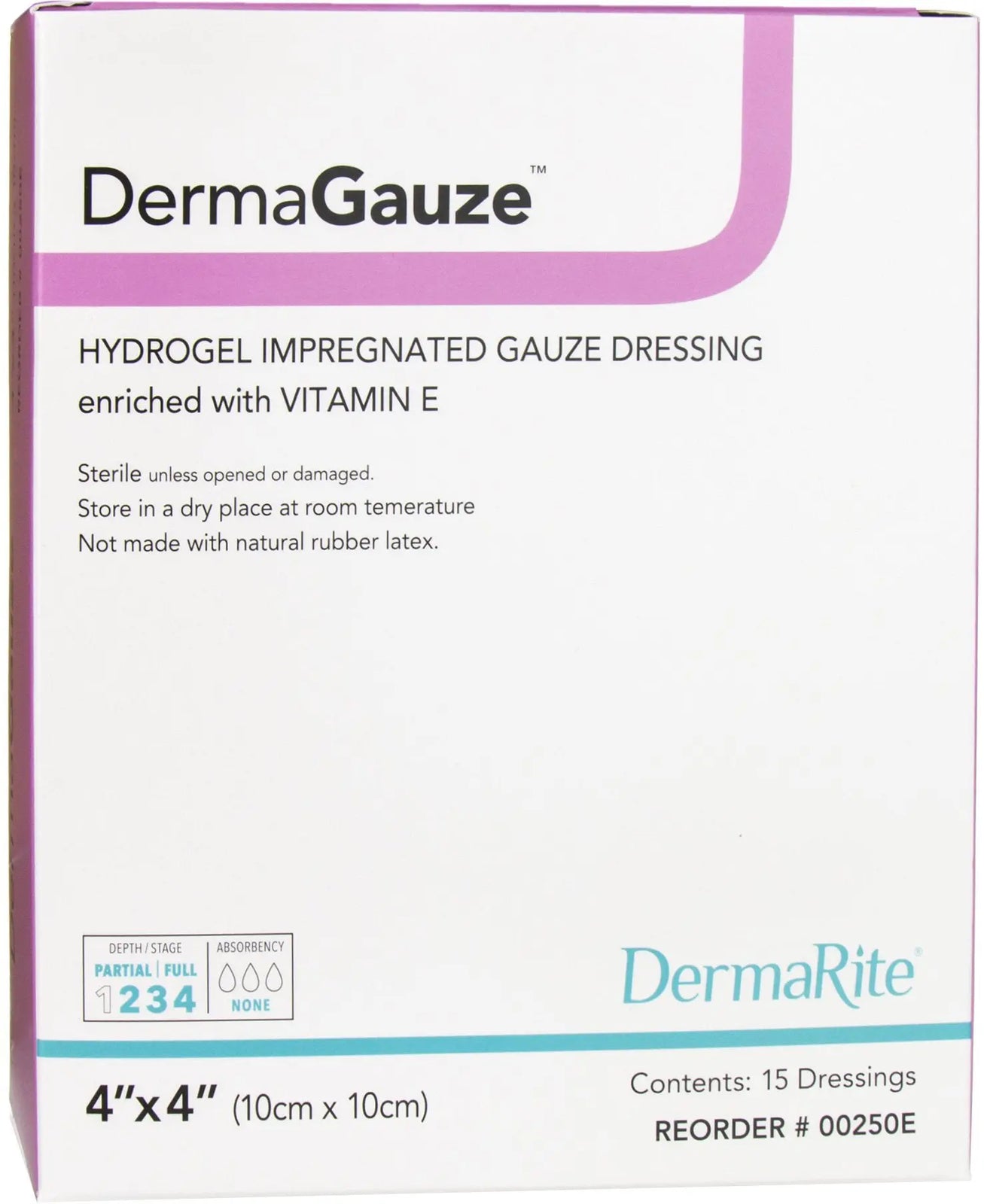 DermaRite DermaGauze Hydrogel Impregnated Gauze Dressing