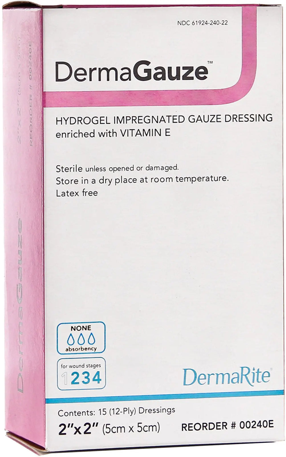 DermaRite DermaGauze Hydrogel Impregnated Gauze Dressing