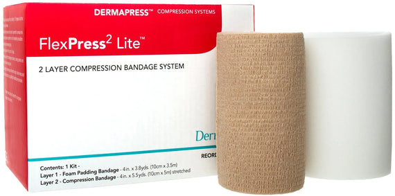 DermaRite FlexPress2 Lite 2 Layer Compression Bandage System
