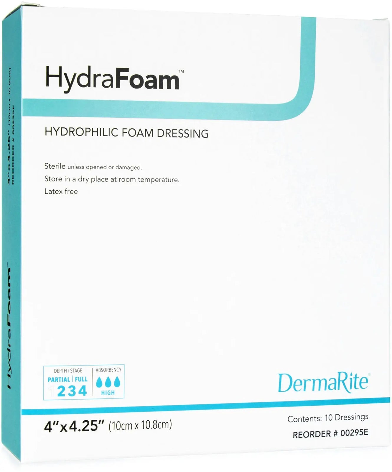 DermaRite HydraFoam Hydrophillic Foam Dressing